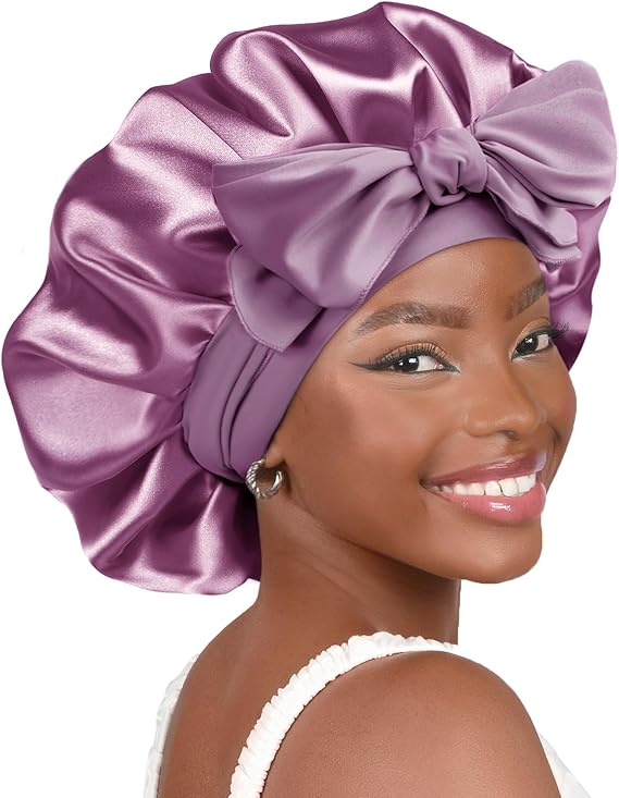 LOVILDS™ Silk Bow Sleep Bonnet-Trending Sleep Cap That Protects & Beautifies Your Hair