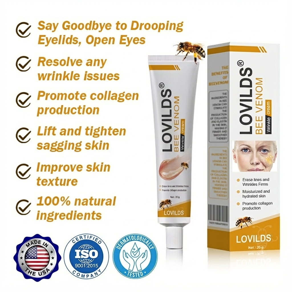 LOVILDS® Bee Venom Wrinkle Removal Cream 👨‍⚕️ Made and Shipped from US✅