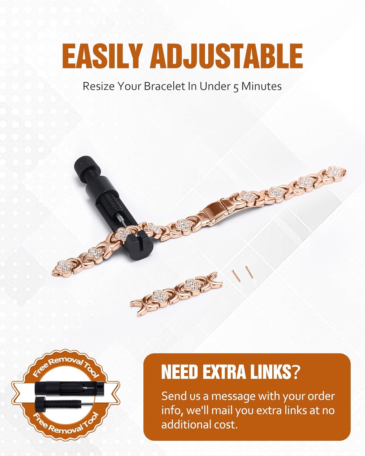 🔥Hot Sale-Copper Bracelets for Women. Pure Copper Magnetic Bracelet with 3800 Gauss Effective Magnets