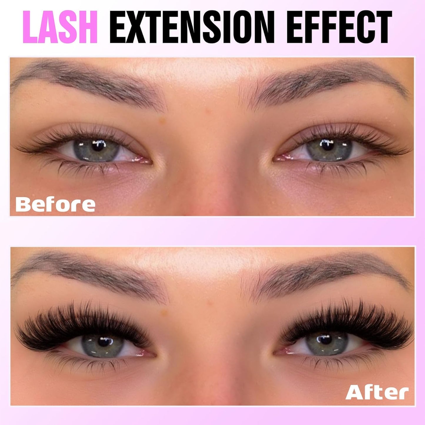 Extension Kit DIY 280pcs Lash Clusters Eyelash Extension Kit, 9-16mm 30D 40D Individual Lashes Kit with Lash Bond and Seal, Lash Tweezers for Self Use