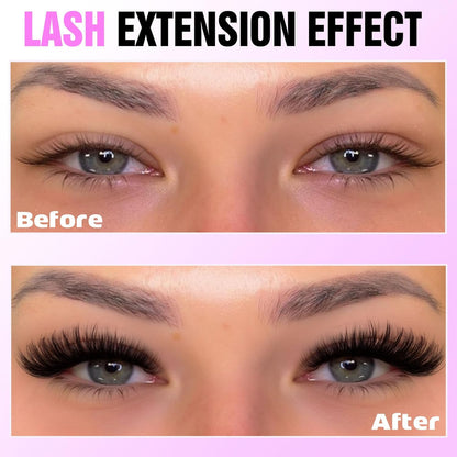 Extension Kit DIY 280pcs Lash Clusters Eyelash Extension Kit, 9-16mm 30D 40D Individual Lashes Kit with Lash Bond and Seal, Lash Tweezers for Self Use