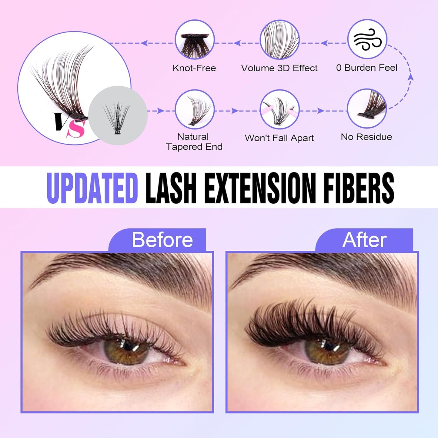 Extension Kit DIY 280pcs Lash Clusters Eyelash Extension Kit, 9-16mm 30D 40D Individual Lashes Kit with Lash Bond and Seal, Lash Tweezers for Self Use