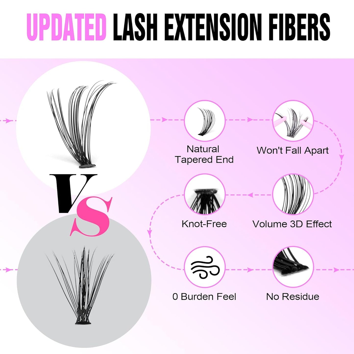Extension Kit DIY 280pcs Lash Clusters Eyelash Extension Kit, 9-16mm 30D 40D Individual Lashes Kit with Lash Bond and Seal, Lash Tweezers for Self Use