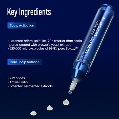 LOVILDS® Scalp Serum 400 – 220K Micro-Spicules for Thicker, Fuller Hair | Korea’s Best-Selling Dermatologist-Recommended K-Beauty Scalp Serum (0.5 fl oz)