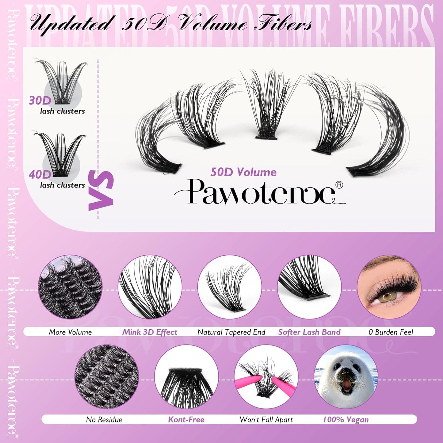 Extension Kit DIY 280pcs Lash Clusters Eyelash Extension Kit, 9-16mm 30D 40D Individual Lashes Kit with Lash Bond and Seal, Lash Tweezers for Self Use