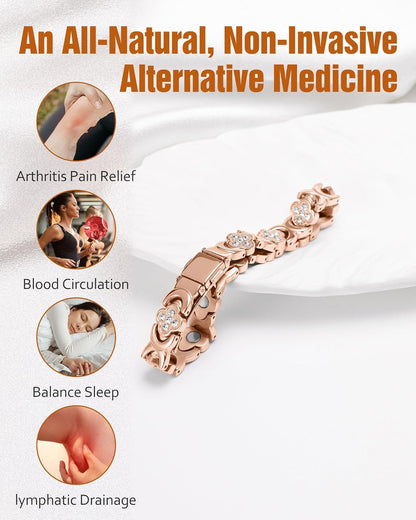 🔥Hot Sale-Copper Bracelets for Women. Pure Copper Magnetic Bracelet with 3800 Gauss Effective Magnets