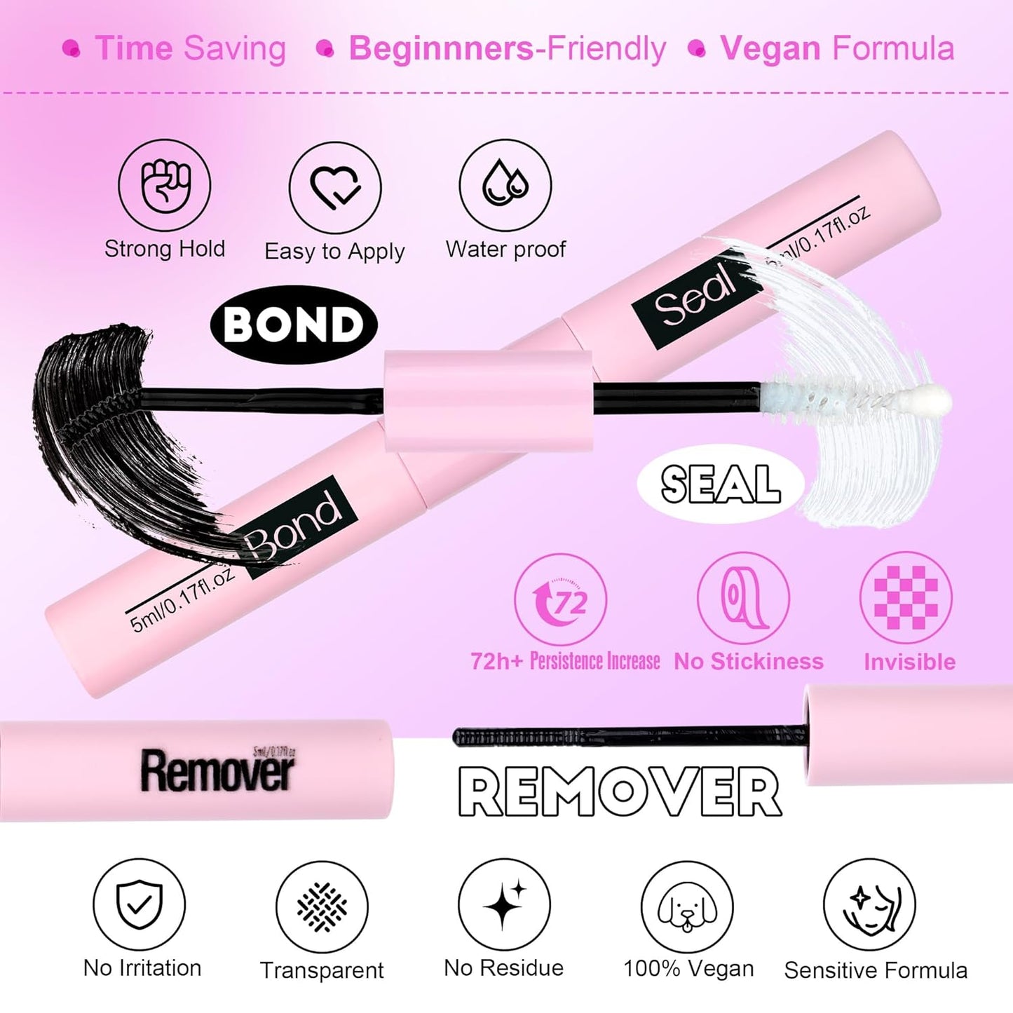 Extension Kit DIY 280pcs Lash Clusters Eyelash Extension Kit, 9-16mm 30D 40D Individual Lashes Kit with Lash Bond and Seal, Lash Tweezers for Self Use