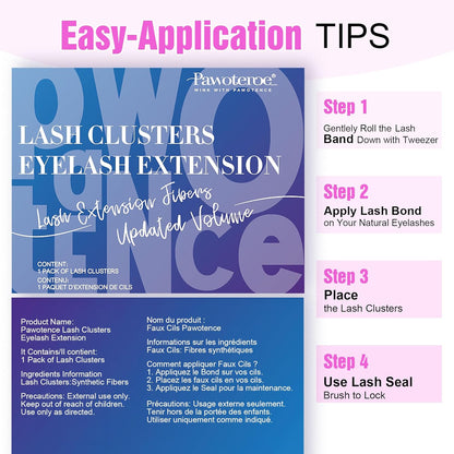 Extension Kit DIY 280pcs Lash Clusters Eyelash Extension Kit, 9-16mm 30D 40D Individual Lashes Kit with Lash Bond and Seal, Lash Tweezers for Self Use