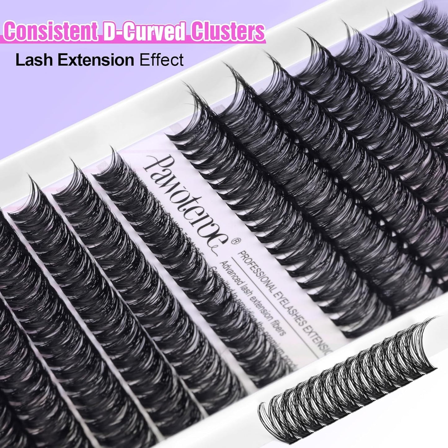 Extension Kit DIY 280pcs Lash Clusters Eyelash Extension Kit, 9-16mm 30D 40D Individual Lashes Kit with Lash Bond and Seal, Lash Tweezers for Self Use