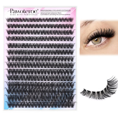 Extension Kit DIY 280pcs Lash Clusters Eyelash Extension Kit, 9-16mm 30D 40D Individual Lashes Kit with Lash Bond and Seal, Lash Tweezers for Self Use