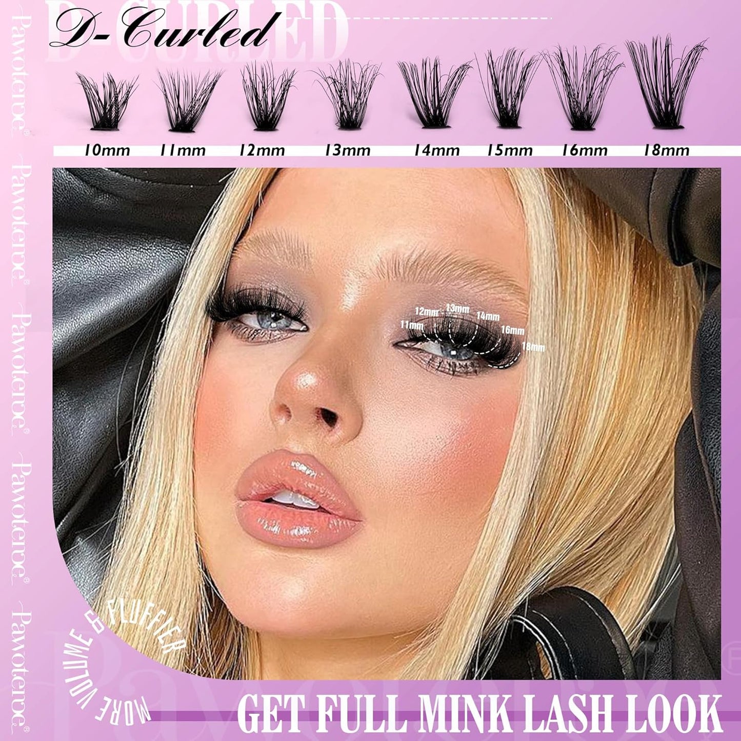 Extension Kit DIY 280pcs Lash Clusters Eyelash Extension Kit, 9-16mm 30D 40D Individual Lashes Kit with Lash Bond and Seal, Lash Tweezers for Self Use