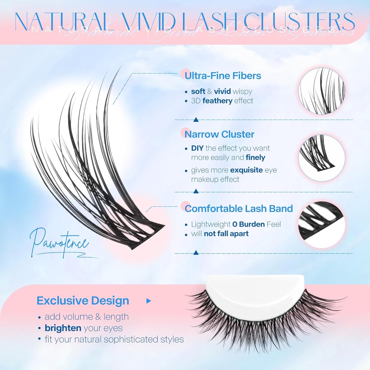 Extension Kit DIY 280pcs Lash Clusters Eyelash Extension Kit, 9-16mm 30D 40D Individual Lashes Kit with Lash Bond and Seal, Lash Tweezers for Self Use