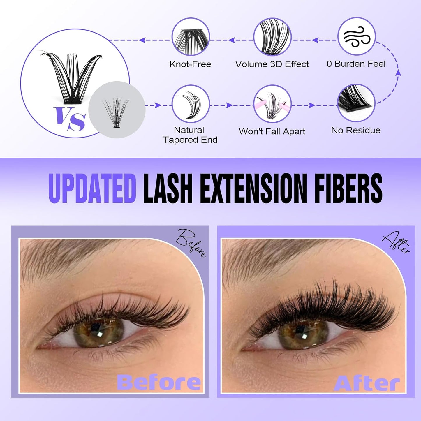 Extension Kit DIY 280pcs Lash Clusters Eyelash Extension Kit, 9-16mm 30D 40D Individual Lashes Kit with Lash Bond and Seal, Lash Tweezers for Self Use