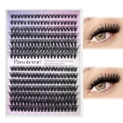 Extension Kit DIY 280pcs Lash Clusters Eyelash Extension Kit, 9-16mm 30D 40D Individual Lashes Kit with Lash Bond and Seal, Lash Tweezers for Self Use