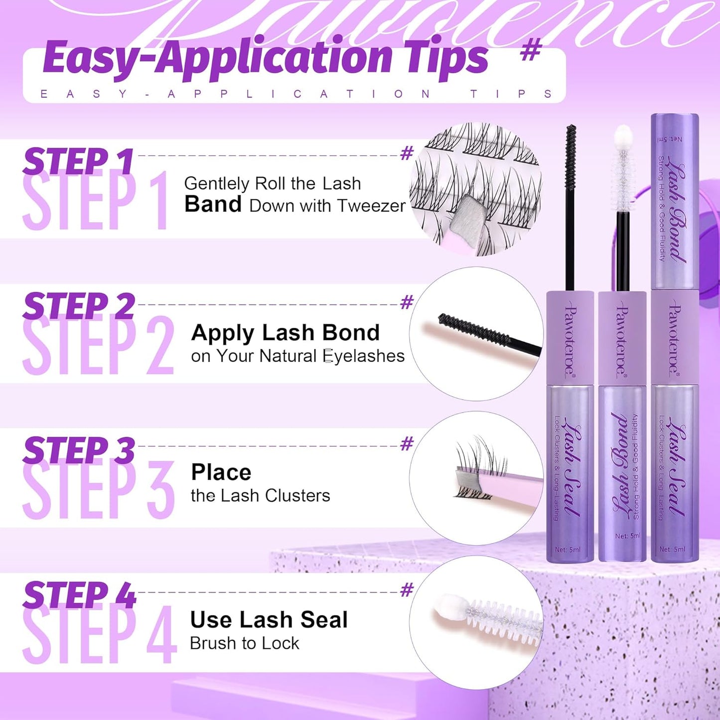 Extension Kit DIY 280pcs Lash Clusters Eyelash Extension Kit, 9-16mm 30D 40D Individual Lashes Kit with Lash Bond and Seal, Lash Tweezers for Self Use