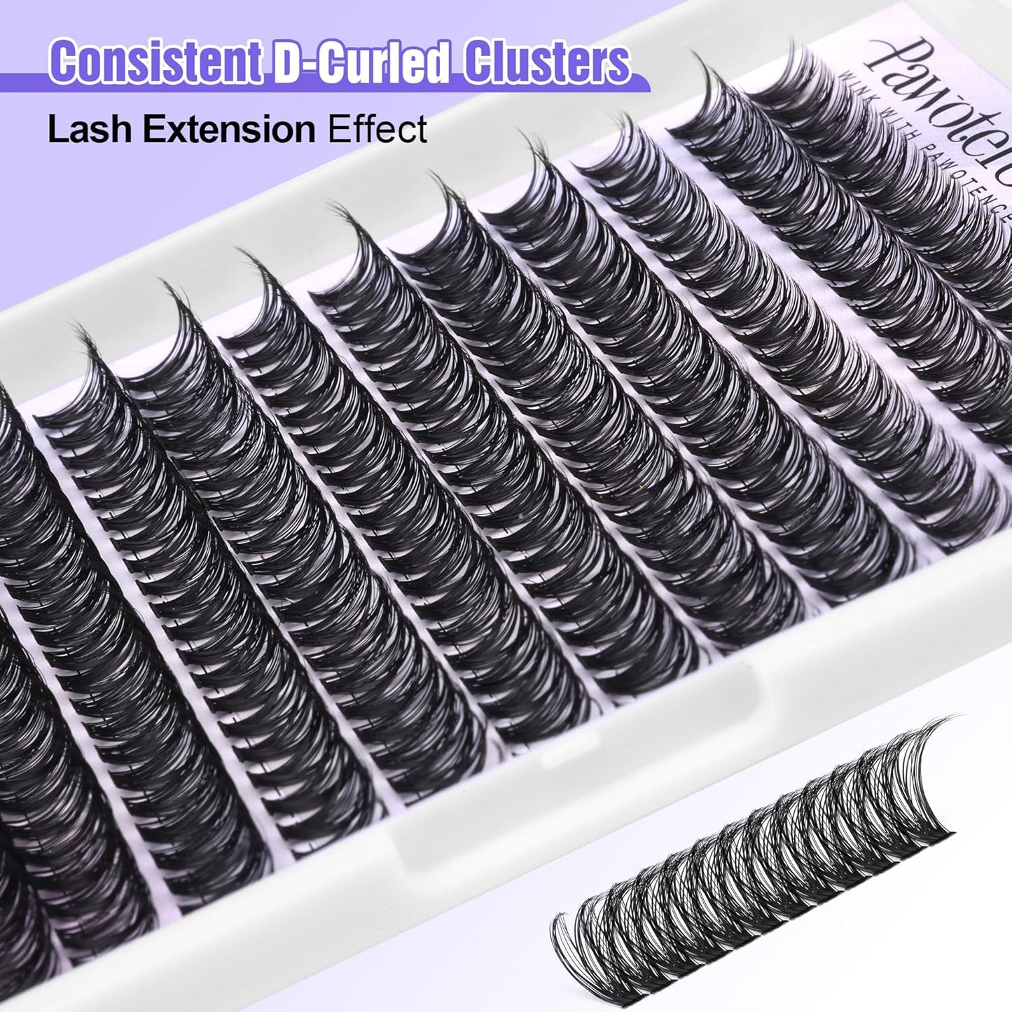 Extension Kit DIY 280pcs Lash Clusters Eyelash Extension Kit, 9-16mm 30D 40D Individual Lashes Kit with Lash Bond and Seal, Lash Tweezers for Self Use