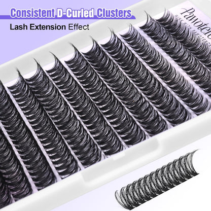 Extension Kit DIY 280pcs Lash Clusters Eyelash Extension Kit, 9-16mm 30D 40D Individual Lashes Kit with Lash Bond and Seal, Lash Tweezers for Self Use