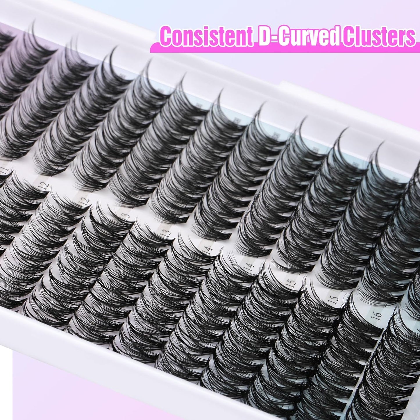 Extension Kit DIY 280pcs Lash Clusters Eyelash Extension Kit, 9-16mm 30D 40D Individual Lashes Kit with Lash Bond and Seal, Lash Tweezers for Self Use