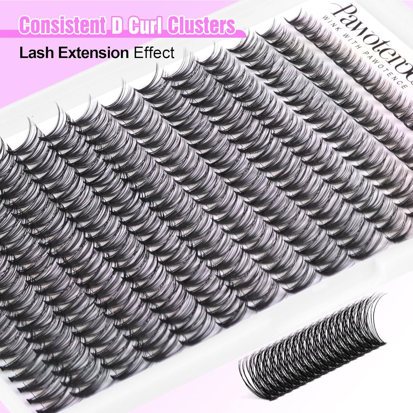 Extension Kit DIY 280pcs Lash Clusters Eyelash Extension Kit, 9-16mm 30D 40D Individual Lashes Kit with Lash Bond and Seal, Lash Tweezers for Self Use