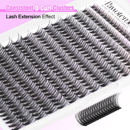 Extension Kit DIY 280pcs Lash Clusters Eyelash Extension Kit, 9-16mm 30D 40D Individual Lashes Kit with Lash Bond and Seal, Lash Tweezers for Self Use