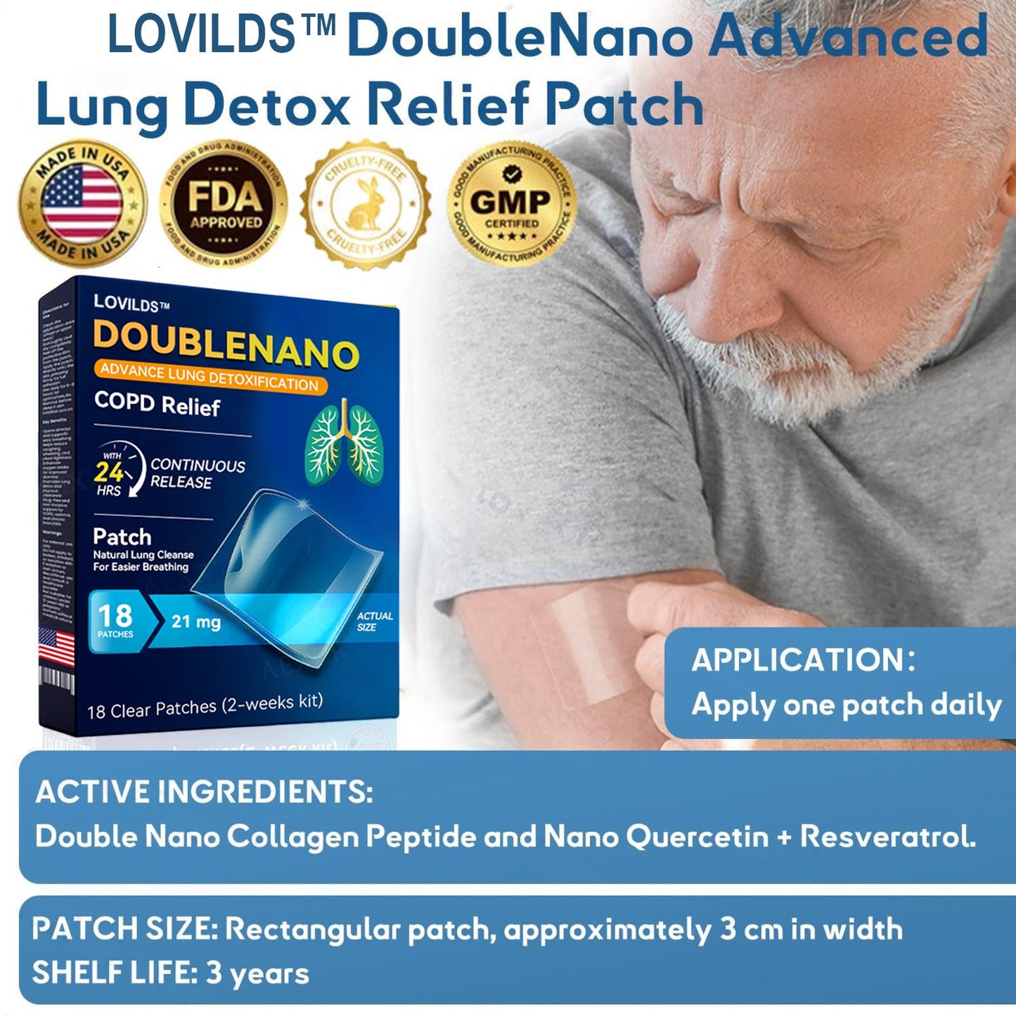 🫁✅FDA Approved LOVILDS™ Double Nano COPD Relief Patch (💝 Cough, wheezing, shortness of breath, sputum, stuffy nose, bronchitis, bronchitis, allergy symptoms, lung discomfort🫁)